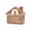 Hot Sale Modern Eco-friendly Creative Mute Home Decoration House Shape Wooden Led Alarm Clock With Light