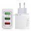 High Quality EU Standard  3 Ports  Phone Charger Wall Travel QC3.0 USB Charger for Mobile Phone