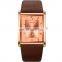 Original watch supplier wholesale business men wristwatch fashion brand Skmei 9256 leather square dial quartz watch