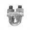 Customized steel wire rope loop clip clamp size