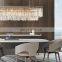 Modern American Crystal Glass Rod Pendants Chandelier Lighting Fixture For Living Room Dining Room Kitchen Island Foyer Lobby