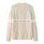 Wholesale 100% Cashmere Pullover Women Thick Oversized Winter Sweater Crew Neck Warm Fashionable Knitted Pullover Solid Casual