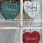wooden Decorative Cafe craft heart shape wood pendant