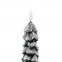 3D Wick Wax Christmas Tree Long Warm White Remote Flameless Led Taper Candles with Remote Control
