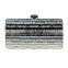 fashionable luxury glass stone clutch evening bag