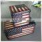 Square pu leather foldable multi-function folded storage box stool
