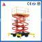 6 meters high Hydraulic four wheels mobile scissor lift table