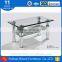 Living room furniture modern RB-2605 rectangular glass coffee table aluminum alloy metal tea table