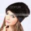 QD80609 Woman Whole Mink Fur Black Brown Hat  China Wholesale