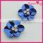 Summer fashion flowers cloth patches in dark blue
