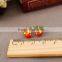 New design Enameled Cherry Stud Earrings with Diamond