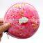 PU zipper cion purses fancy printing round money wallet pouch