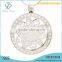Hot selling zircon coin pendant jewelry,interchangeable coin pendant