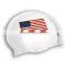 100% Silicone Men Women Adults silicone flag swim cap USA