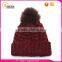 Cheap Beanie Hat Custom Pom-pom Wool Knitted Beanie Hat                        
                                                Quality Choice