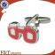 customized enamal paint metal company logo cufflinks