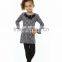 hot selling teen girls long sleeve triple ruffle sports outfits