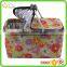 Folding supermarket basket portable shopping metal basket folding lagre capacity shopping basket