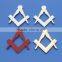 square master silver and gold charm pendant
