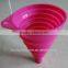 Amazon hot selling multi functional silicone foldable funnel
