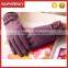 V-373 Ladystyle women wool warmer gloves with lace trim magic finger golves