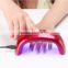 Professional 100-240V Switchable 9W Mini Rainbow LED UV Lamp Nail Dryer Very Fast Curing