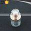 Cute round glass lotion pump bottle with aluminium cream pump and plastic cap