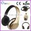 Handfree battery rechargeable headphone fm stereo radio mp3 player