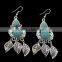 Gypsy Women Festival Jewelry Earrings Tibetan Silver Plated Round Beads Ear Hook