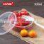 2016 china high quality cheap disposable plastic fast food box round shape no compartment