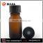 frosted matte round 10ml amber glass bottle empty