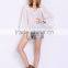 White Off The Shoulder Top Blouse Women Fashion Clothing 2016