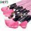 Synthetic Hair Professional Pink 32pcs Vegan Friendly Makeup Brush Set With Pouch