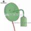 New Design Wall Lamp, Green Wall Light with Braided Wire Power Cord