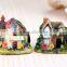 Customized high quality christmas village houses resin figurine