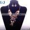 2016 Hot Sale European Stylel Crystal Necklace Earring Jewelry Set Sunflower Earings And Big Rose Jewelry Set/