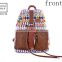 100% factory whole sale floral fancy ladies canvas backpack