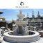 marble stone outdoor water fountain with lady statue