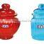 2015 new fashion Ribbed Candy Food Pot glass jar ,storage container