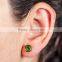 Double Flared Striped Glass Saddle Ear Plug