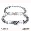 Cheap Wholesale Make Your Own Fashion Men's Stainless Steel Bracelet For Couples