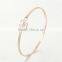 New Gold Bracelet Designs Clover Bangle Rose Gold Plating PB001A-17