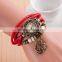 New Hot Sale Original High Quality Women Genuine Leather Vintage Watches Bracelet Wristwatches Anchor Pendant