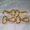 Square Shape Leather Gold Color Metal Buckle for Handbags