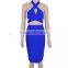2015 wholesale ladies halter plus size bandage dress  hot sale sexy women brand bandage dress