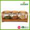 Air tight glass canister sets with wooden rack