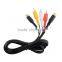 1.8m New Gold Plated SAV RCA Video Audio Composite av Cable for Sega Saturn S-Video AV Composite cable
