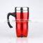 2015 new design plastic travel mug premium inner stainless steel coffee mug promotional water mug