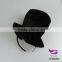 Custom plain black small formal hat with hair attached