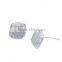 925 Sterling Silver Cubic Zirconia fake micro pave stud earrings